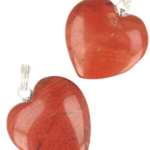 Jaspis rood hart hanger 20 mm