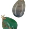 Agaat (gekleurd) blauw edelsteen hanger