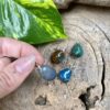 Agaat (gekleurd) blauw edelsteen hanger - Image 2