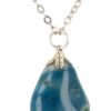 Agaat (gekleurd) blauw edelsteen hanger - Image 3