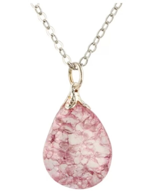 Bergkristal edelsteen hanger crackle roze (gekleurd) - Image 3