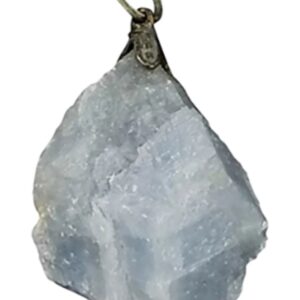 Calciet blauw edelsteen hanger ruw