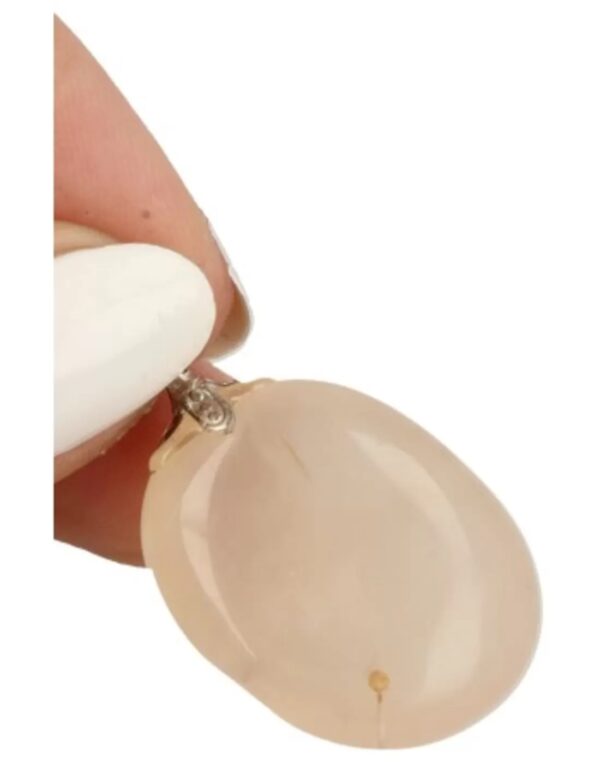 Chalcedoon roze edelsteen hanger - Image 5