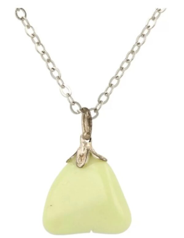 Chrysopraas citroen edelsteen hanger (Gaspeiet) - Image 3