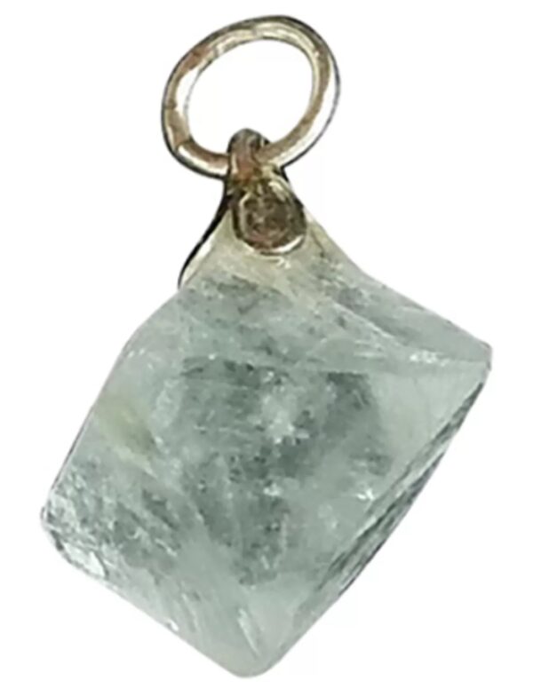 Fluoriet octaeder edelsteen hanger