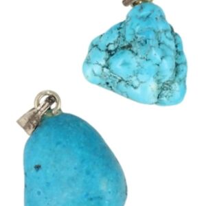 Howliet blauw edelsteen hanger (gekleurd)