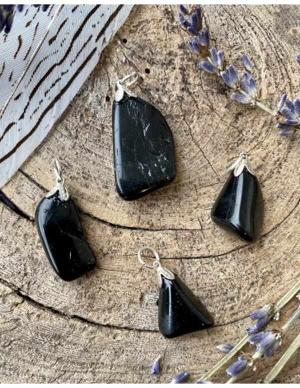 Obsidiaan zwart edelsteen hanger - Image 4