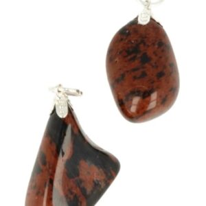 Edelsteenhanger Obsidiaan mahonie