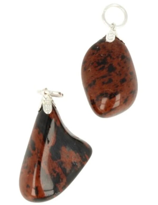 Edelsteenhanger Obsidiaan mahonie