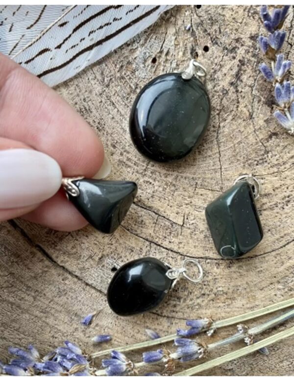 Obsidiaan regenboog edelsteen hanger - Image 2