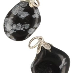 Obsidiaan sneeuwvlok edelsteen hanger
