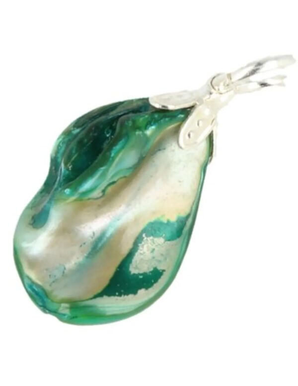 Edelsteenhanger Parelmoer groen (gekleurd)