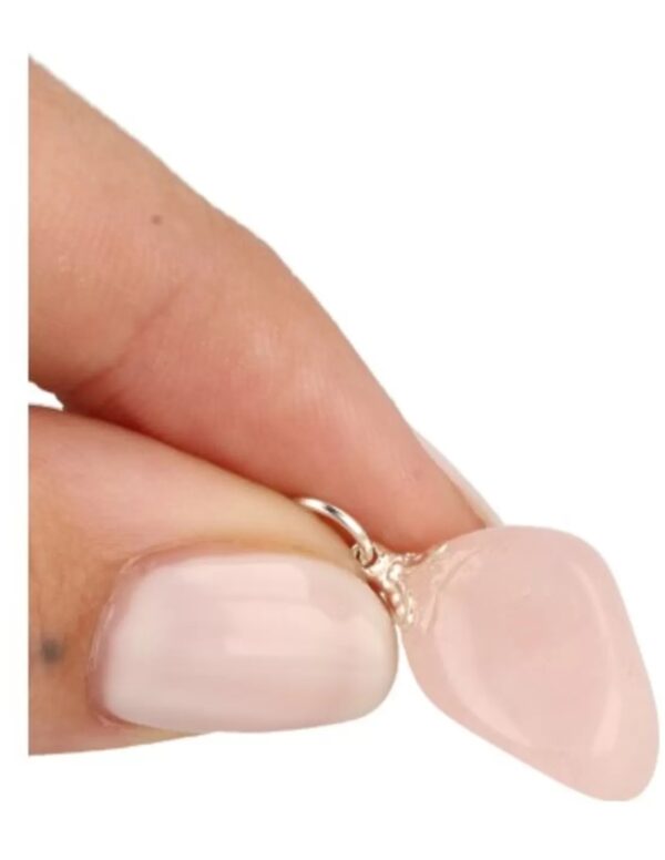 Roze kwarts edelsteen hanger - Image 5