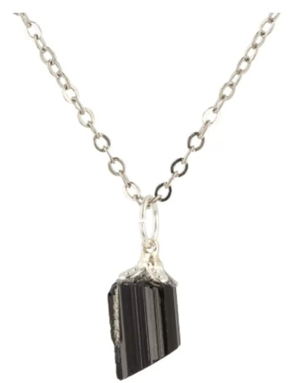 Toermalijn zwart ruw edelsteen hanger - Image 3