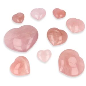 Roze kwarts edelsteen harten, per kilo