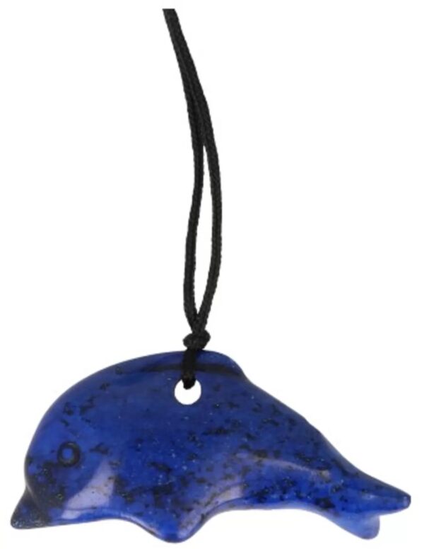 Dolfijn hanger Howliet blauw (gekleurd) doorboord