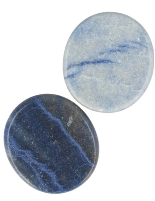 Blauwe kwarts zaksteen