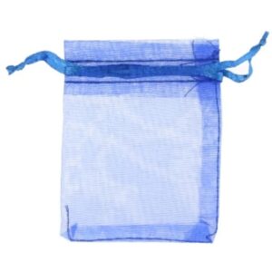 Organza buidel 7x9 blauw donker