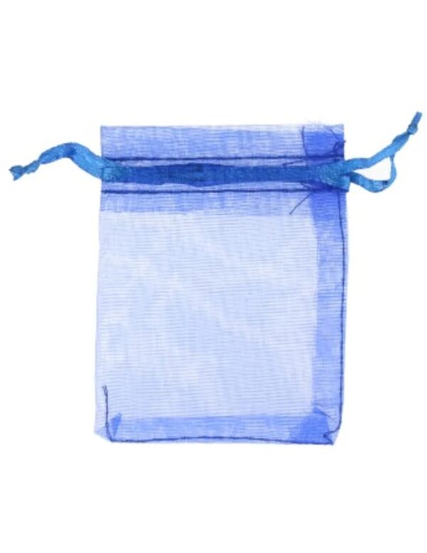 Organza buidel 7x9 blauw donker - Image 3