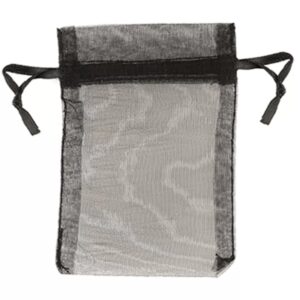 Organza buidel 7x9 zwart