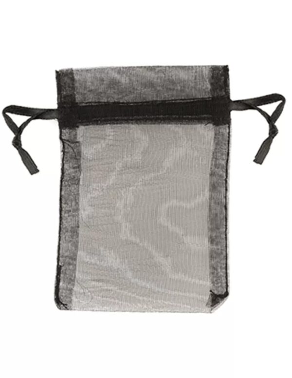 Organza buidel 7x9 zwart