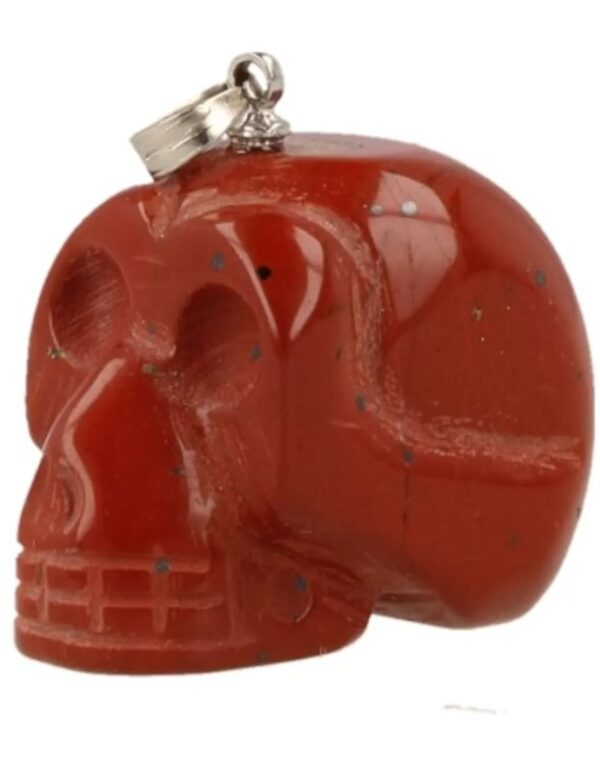 Schedel hanger Jaspis rood