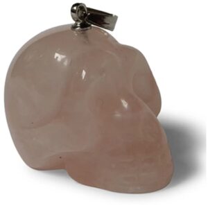 Schedel hanger Roze kwarts