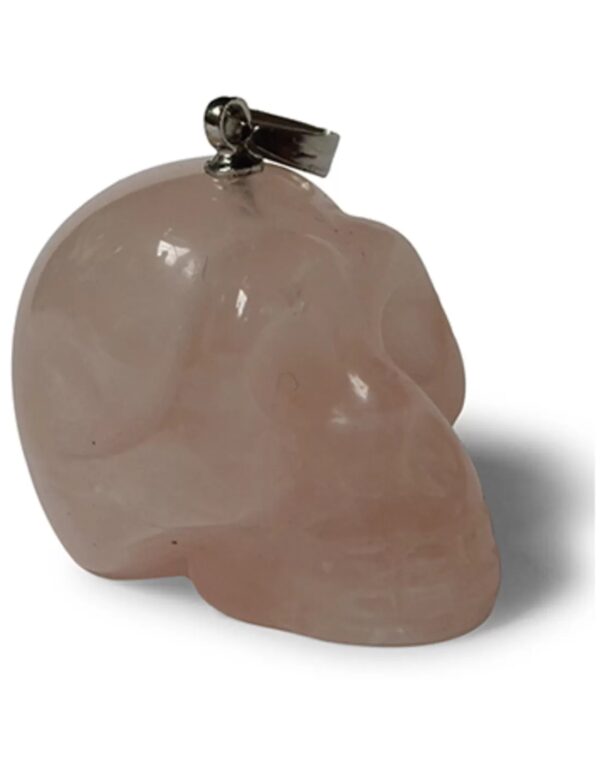 Schedel hanger Roze kwarts