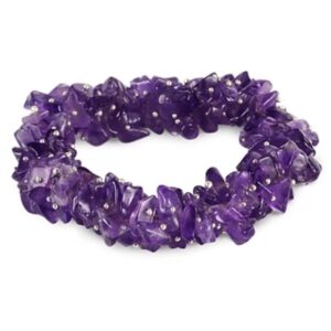 Amethist splitarmband cluster