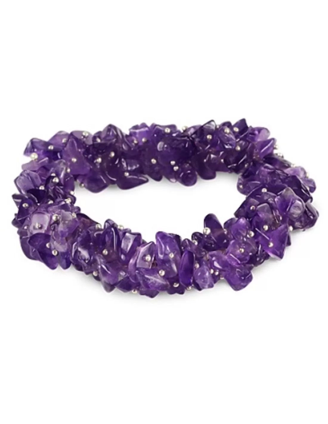Amethist splitarmband cluster