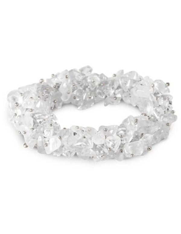 Bergkristal splitarmband cluster