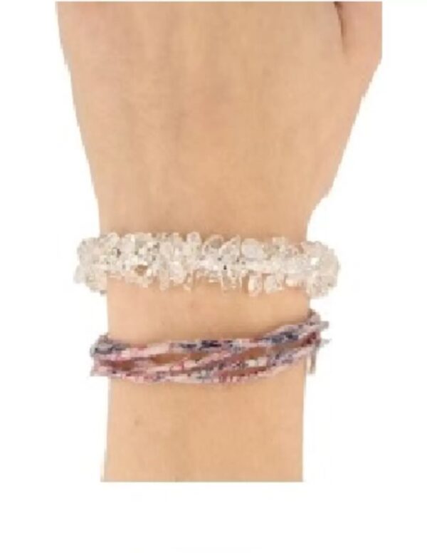 Bergkristal splitarmband cluster - Image 2