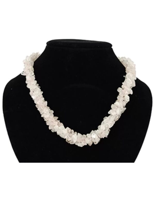 Roze kwarts splitketting cluster