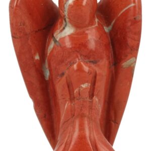 Staande engel 35 mm Jaspis rood