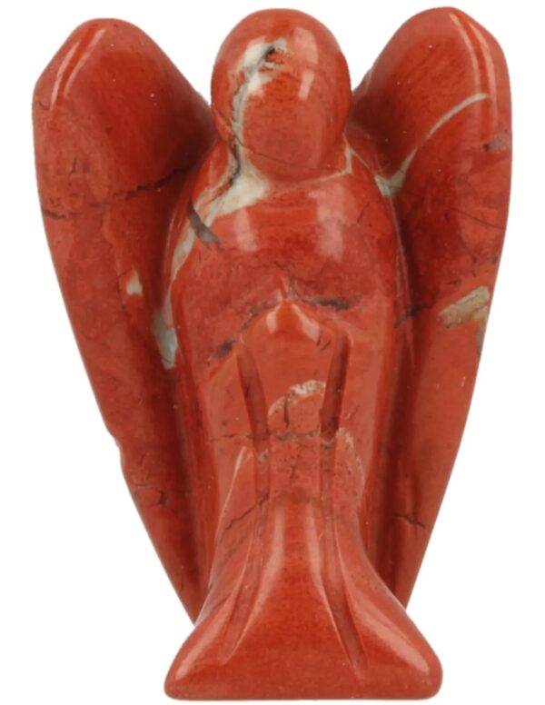 Staande engel 35 mm Jaspis rood