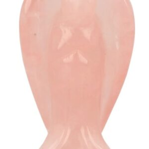 Roze kwarts staande engel 70 mm