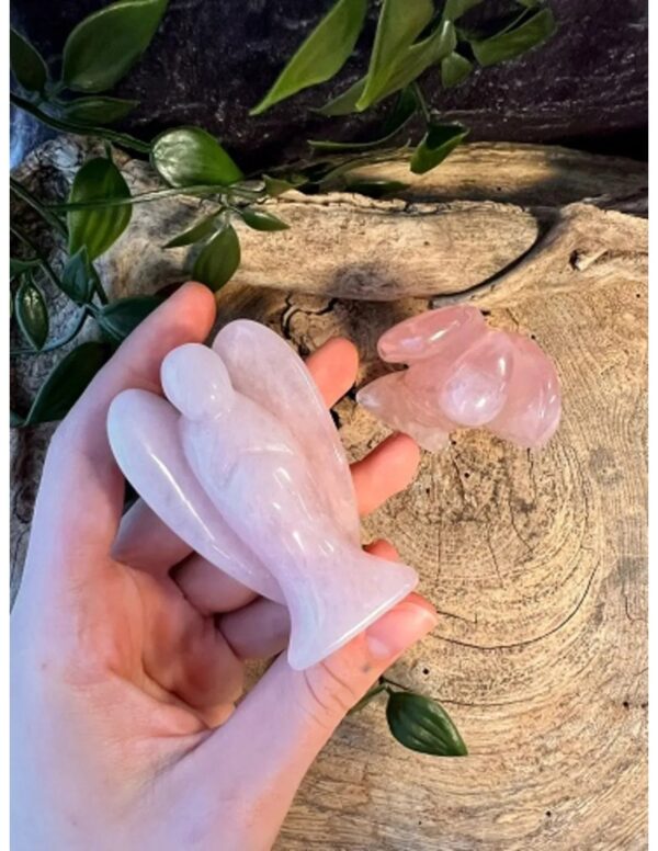 Roze kwarts staande engel 70 mm - Image 2
