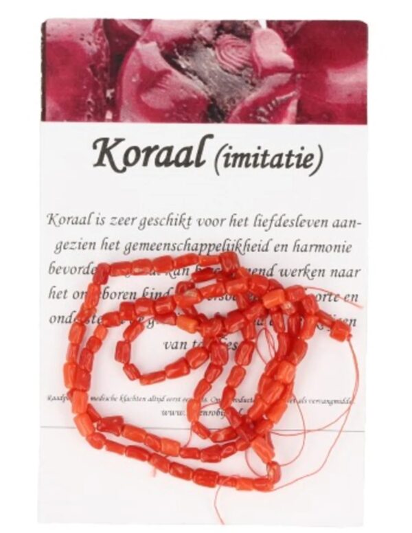 Koraal split kralen streng (imitatie)