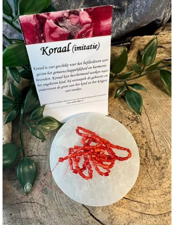 Koraal split kralen streng (imitatie) - Image 2