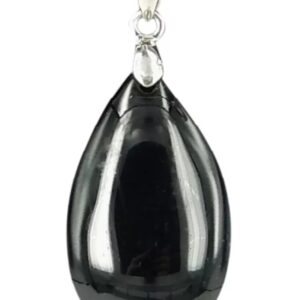 The drop of Obsidiaan zwart - hanger