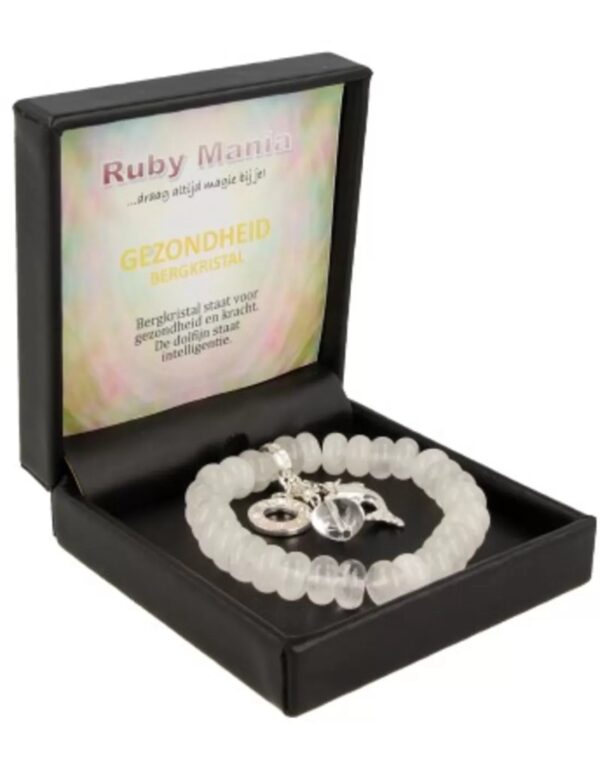 Bergkristal Ruby Mania, armband nr 1, rond