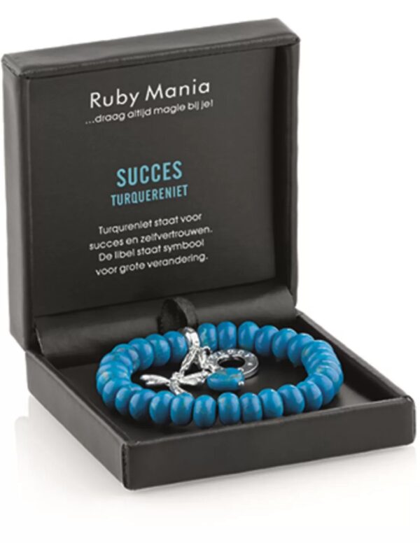 Turquereniet (gekleurd) Ruby Mania, armband nr 7, rond