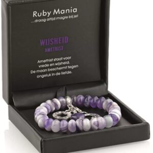 Amethist Ruby Mania, armband nr 19, rond