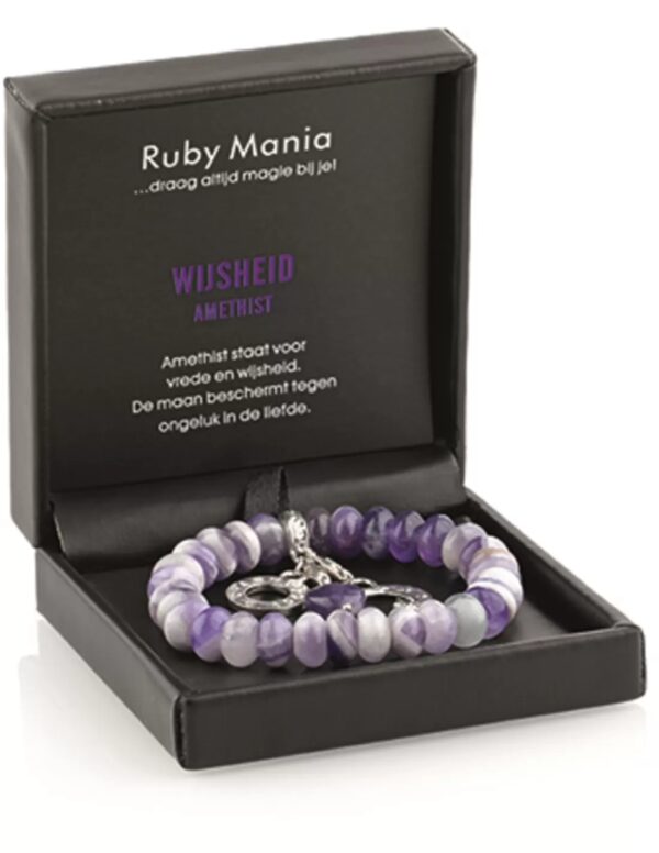 Amethist Ruby Mania, armband nr 19, rond