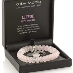 Roze kwarts Ruby Mania armband rond nr. 21