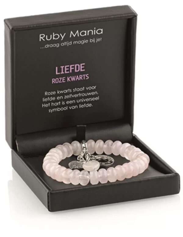 Roze kwarts Ruby Mania armband rond nr. 21