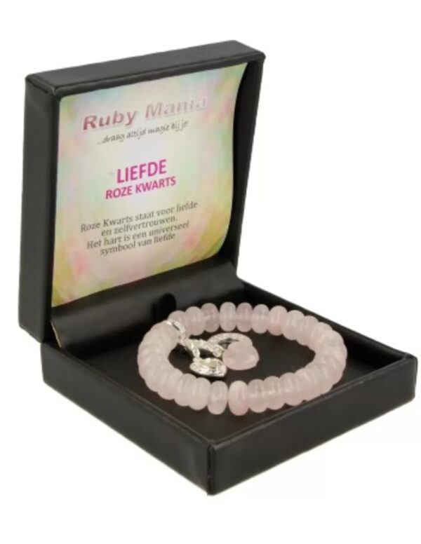 Roze kwarts Ruby Mania armband rond nr. 21 - Image 2