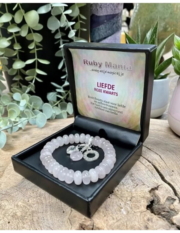 Roze kwarts Ruby Mania armband rond nr. 21 - Image 3