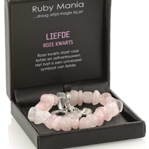 Roze kwarts Ruby Mania, armband nr 22, nugget
