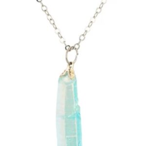 Aqua Aura edelsteen hanger ruw (gecoat)